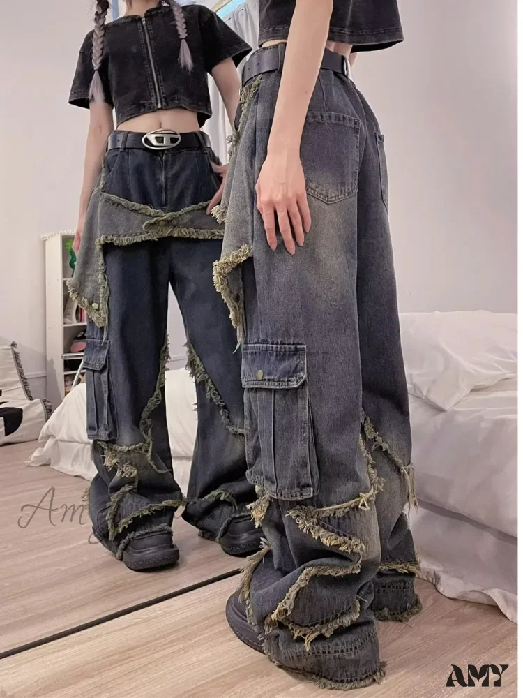 Amy Fashion - Unique Versatile Straight Leg High Waist Summer Loose Wide Leg Vintage Style Women's Jean - Image 4