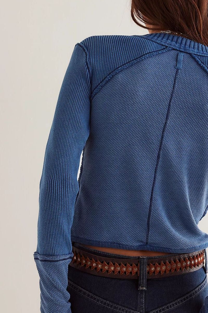 V Neck Chunky Cable Button Embroidered Cardigan - Image 3