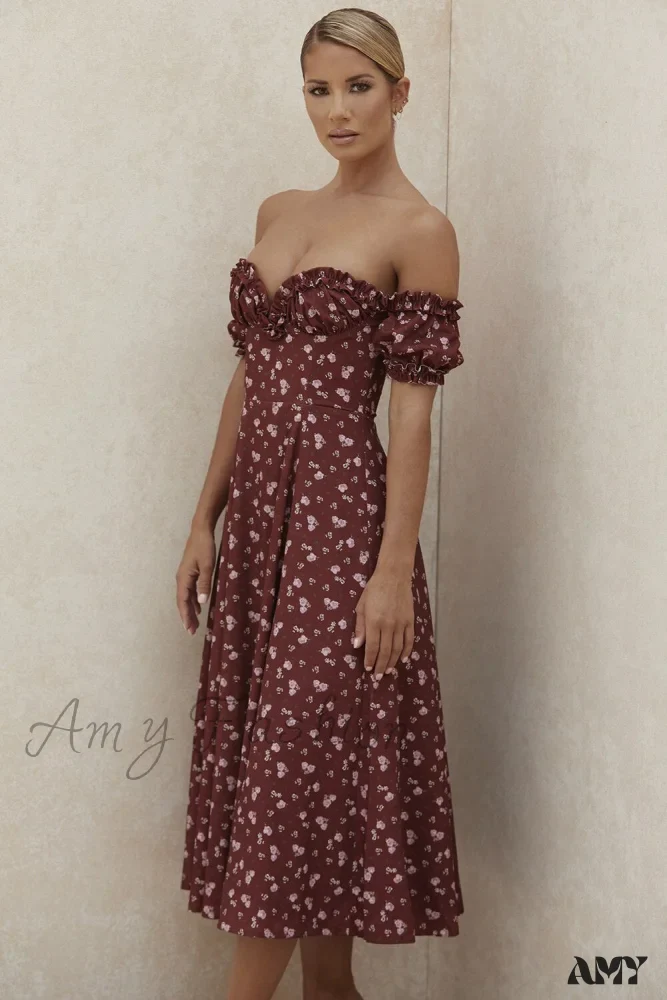 Amy Fashion - V Neck Floral Printed Clubwear Party Sexy Dresses - Image 7