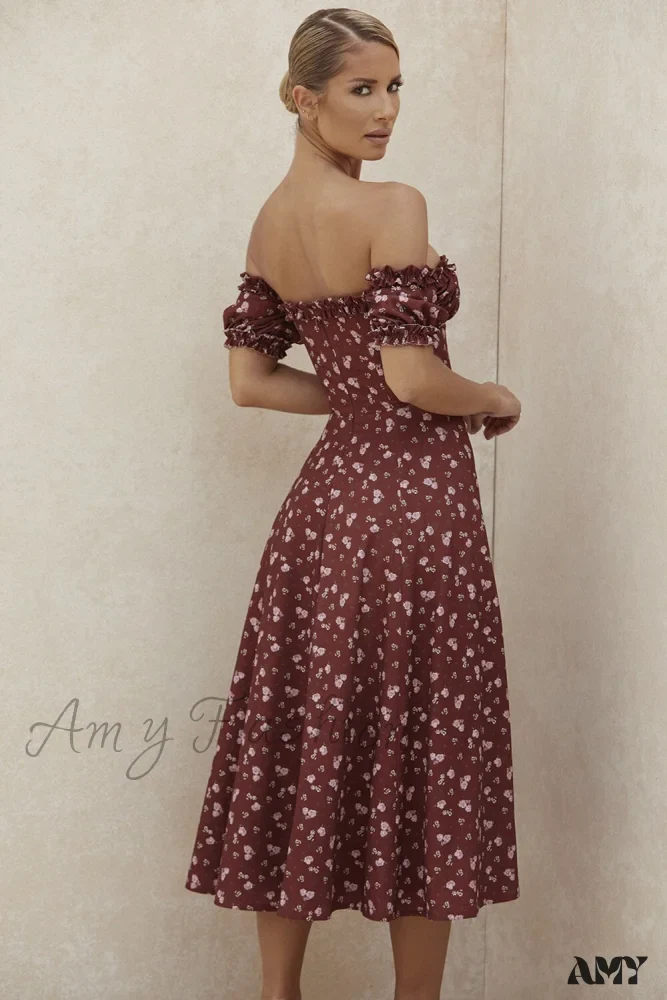 Amy Fashion - V Neck Floral Printed Clubwear Party Sexy Dresses - Image 8