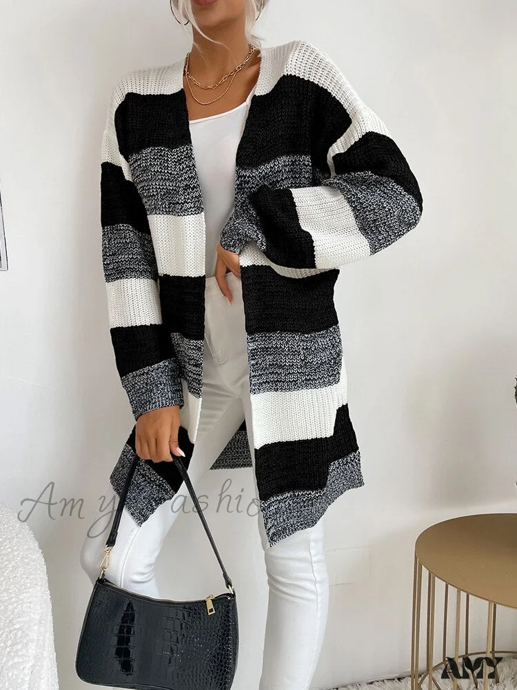 Amy Fashion - V-neck Knitted Sweater Fashion Warm Holiday Cardigan - Image 6