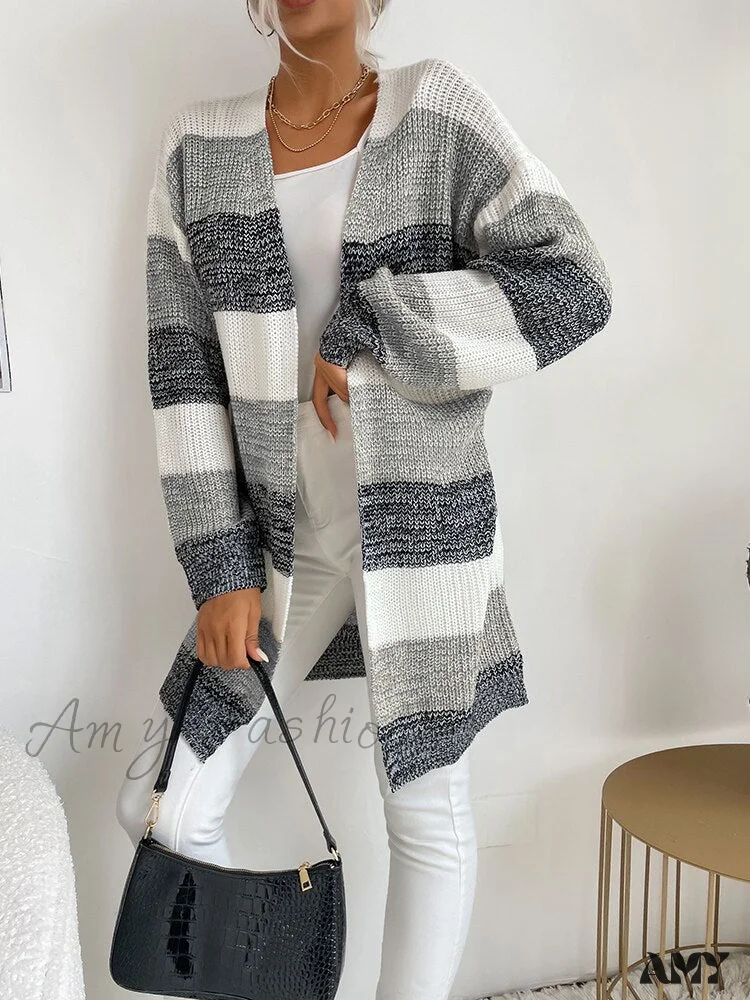 Amy Fashion - V-neck Knitted Sweater Fashion Warm Holiday Cardigan - Image 7