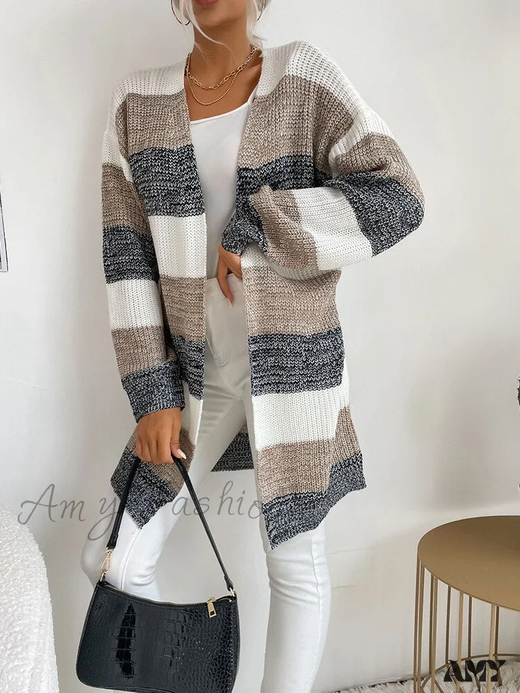 Amy Fashion - V-neck Knitted Sweater Fashion Warm Holiday Cardigan - Image 8