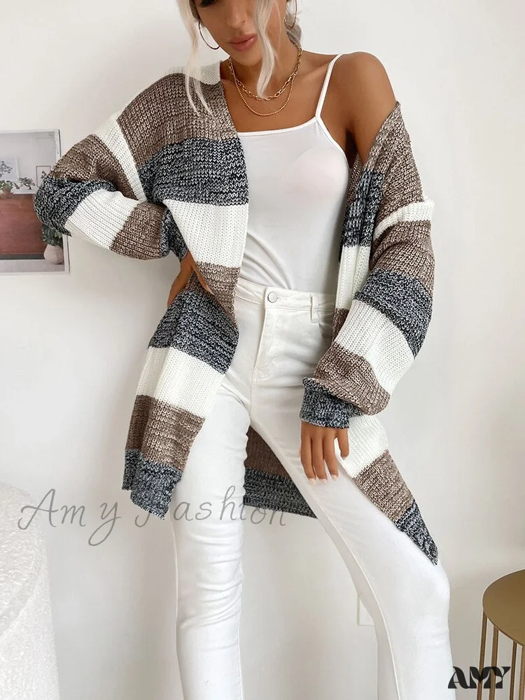 Amy Fashion - V-neck Knitted Sweater Fashion Warm Holiday Cardigan - Image 9