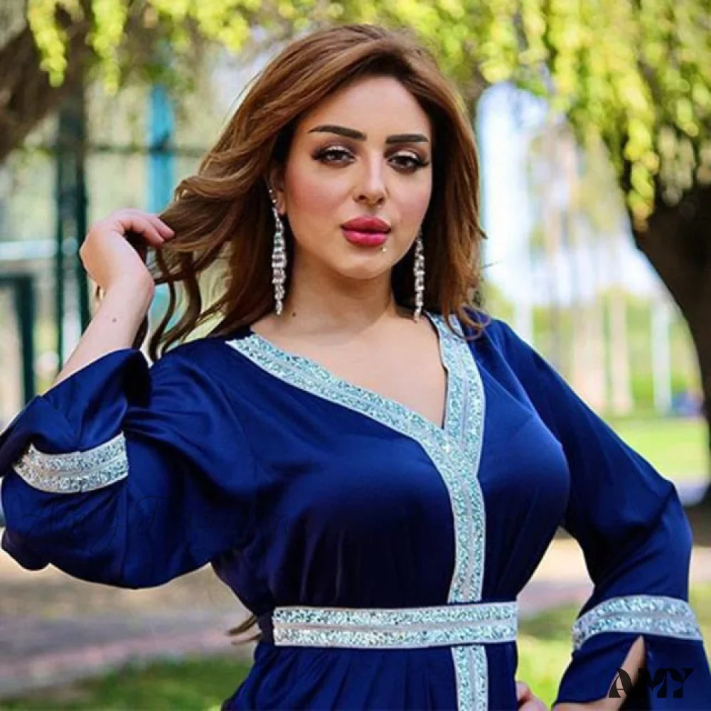 Amy Fashion - V Neck Long Sleeve Dresses - Image 4