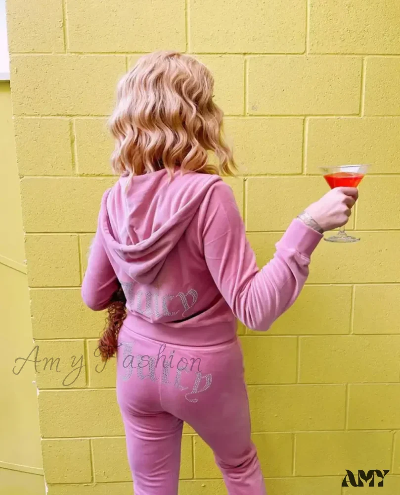 Velvet Rhinestone Stylish Comfortable Trendy Cozy Elegant Y2K Hoodies - Image 6