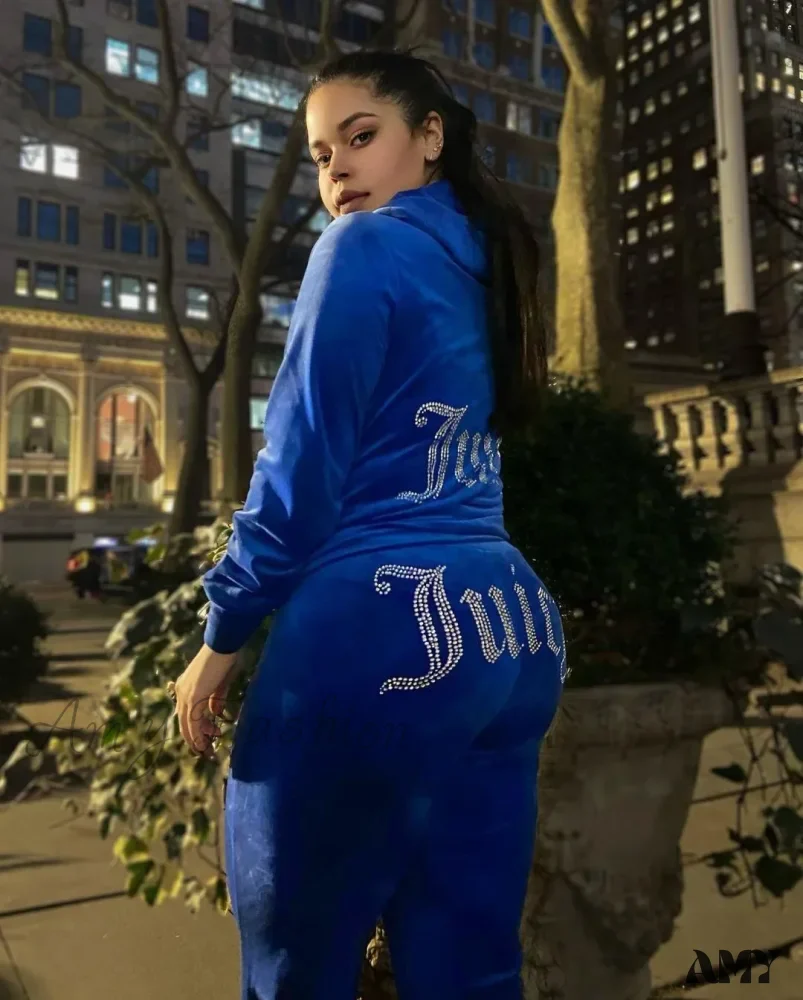 Velvet Rhinestone Stylish Comfortable Trendy Cozy Elegant Y2K Hoodies - Image 7