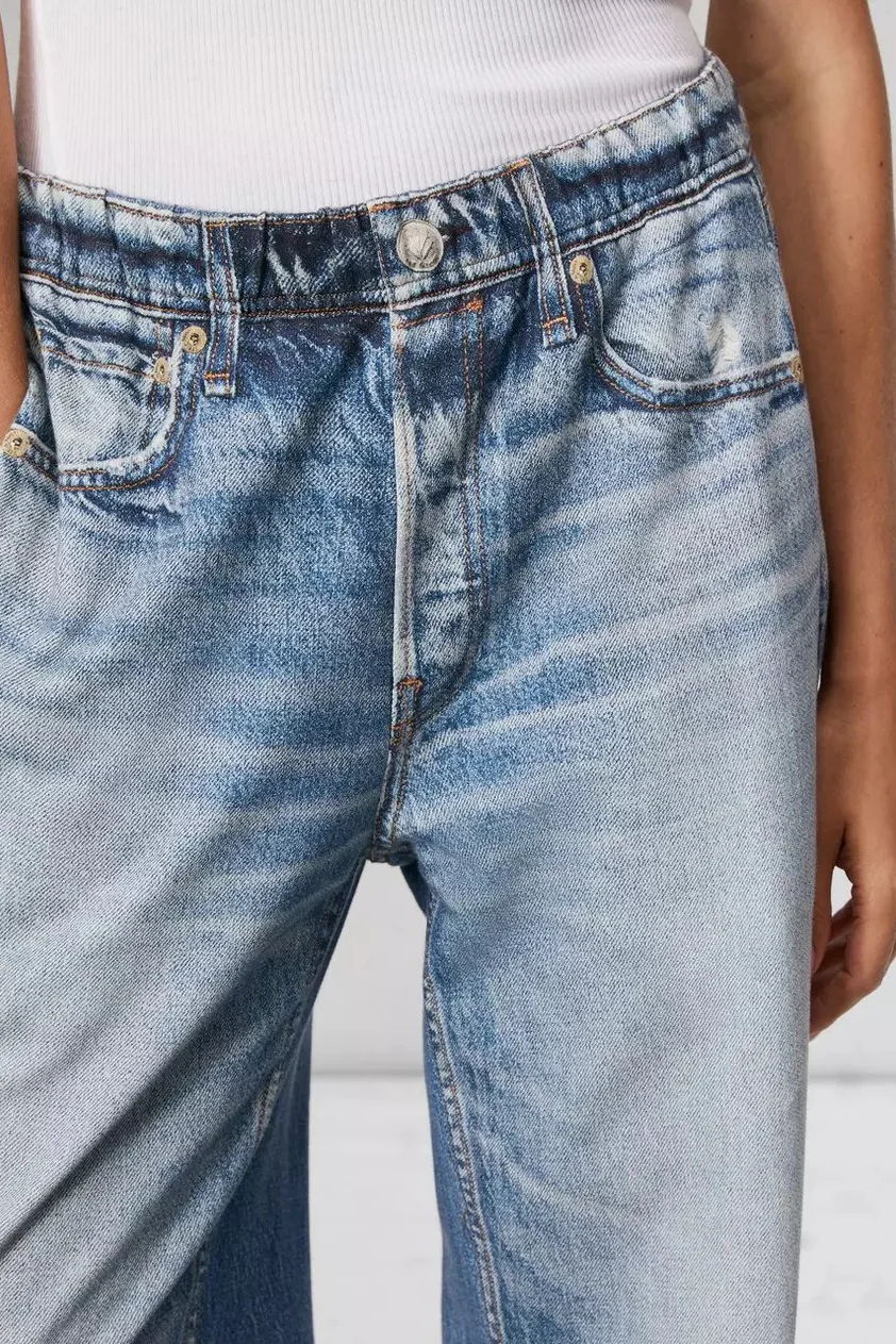 Versatile American Casual High-Waisted Narrow Wide-Leg Loose Jeans - Image 4