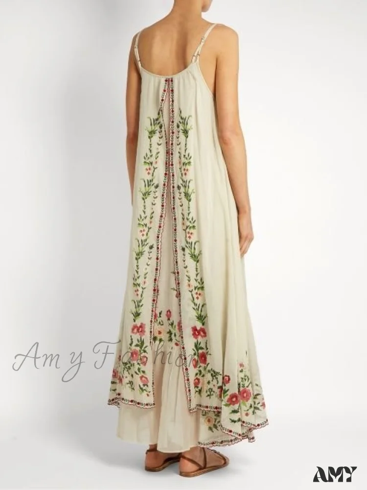 Amy Fashion - Vintage Spaghetti Strap Sleeveless Elegant Long Maxi Dress - Image 12