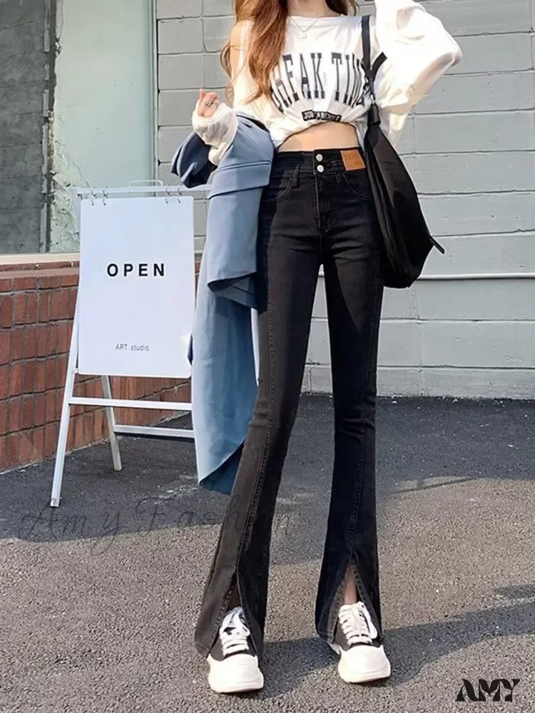 Amy Fashion - Vintage Harajuku Teenagers Y2k Aesthetic Clothing Autumn Baggy Fashion Clothes for Women's Jean - Image 4