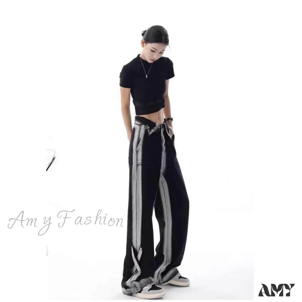 Amy Fashion - Vintage Harajuku Teenagers Y2k Aesthetic Clothing Autumn Baggy Jean - Image 6