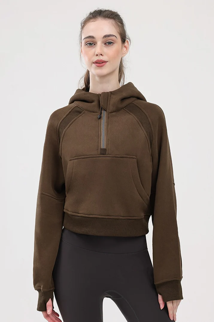 Warm Half-Zip Loose Hoodie - Image 2