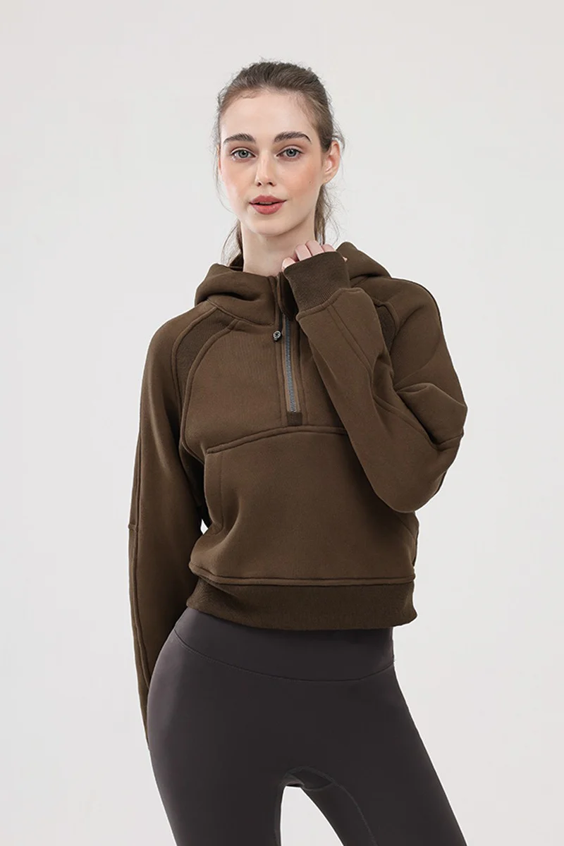 Warm Half-Zip Loose Hoodie - Image 3