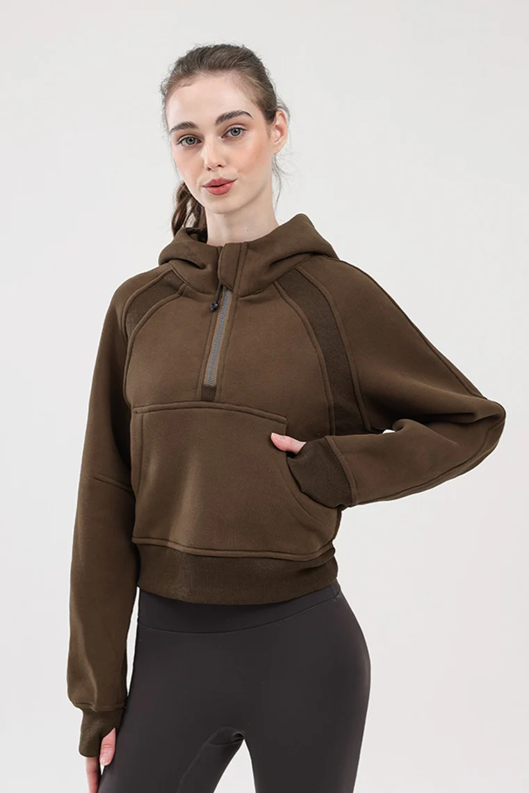 Warm Half-Zip Loose Hoodie - Image 4