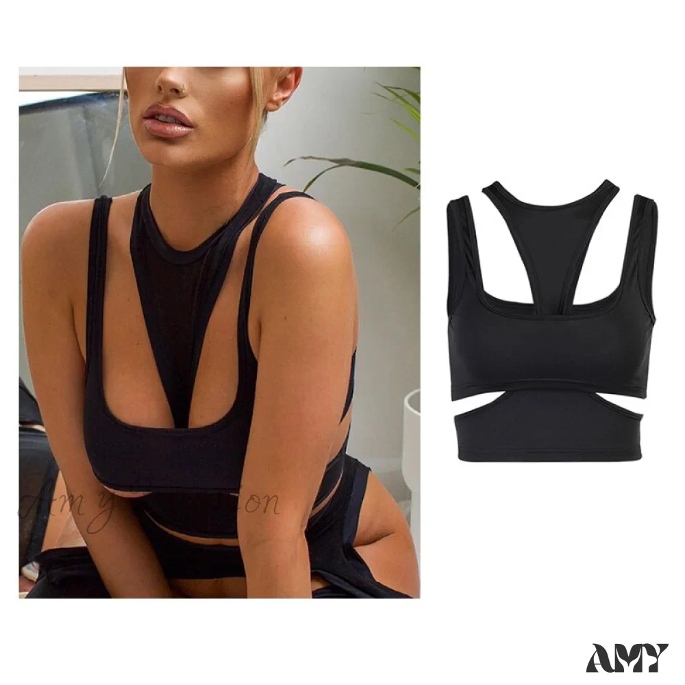 Amy Fashion - Backless Sleeveless Spaghetti Strap Halter Camis - Image 12