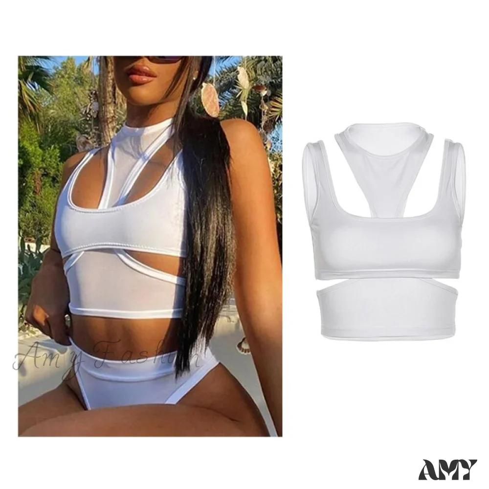Amy Fashion - Backless Sleeveless Spaghetti Strap Halter Camis - Image 13