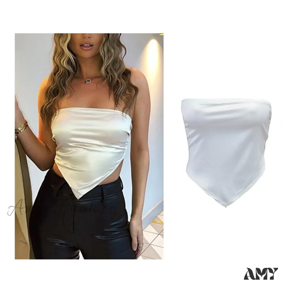 Amy Fashion - Backless Sleeveless Spaghetti Strap Halter Camis - Image 27