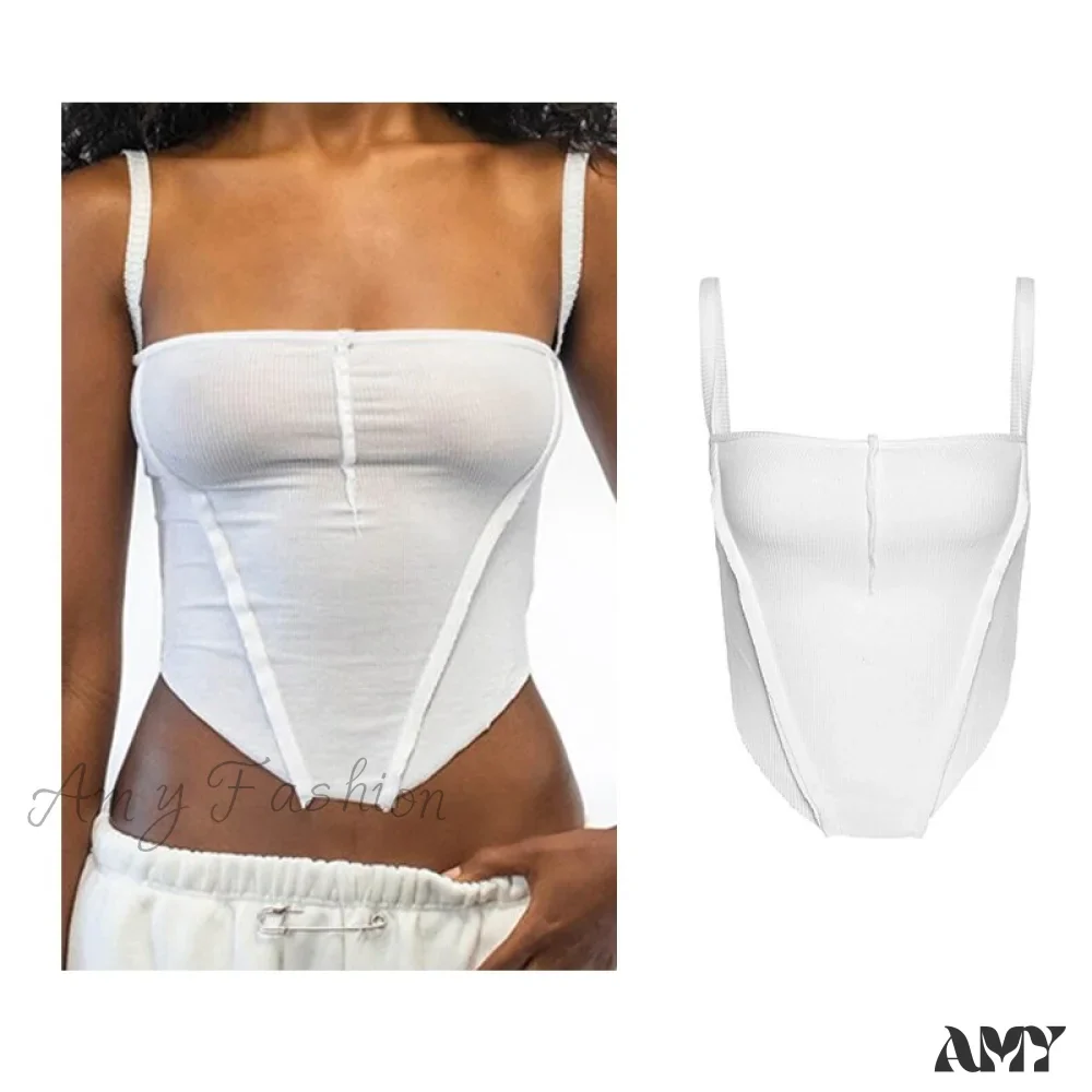 Amy Fashion - Backless Sleeveless Spaghetti Strap Halter Camis - Image 29