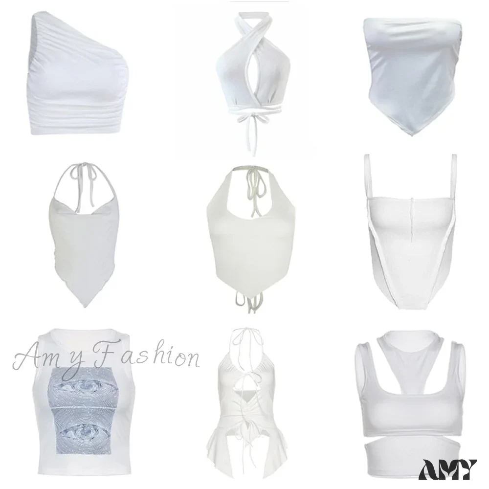 Amy Fashion - Backless Sleeveless Spaghetti Strap Halter Camis - Image 4