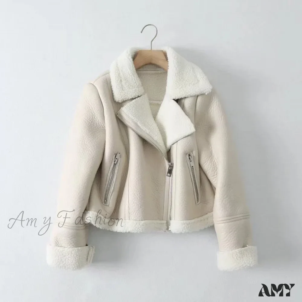 Amy Fashion - New Faux Leather Double Sided Coat - Image 10