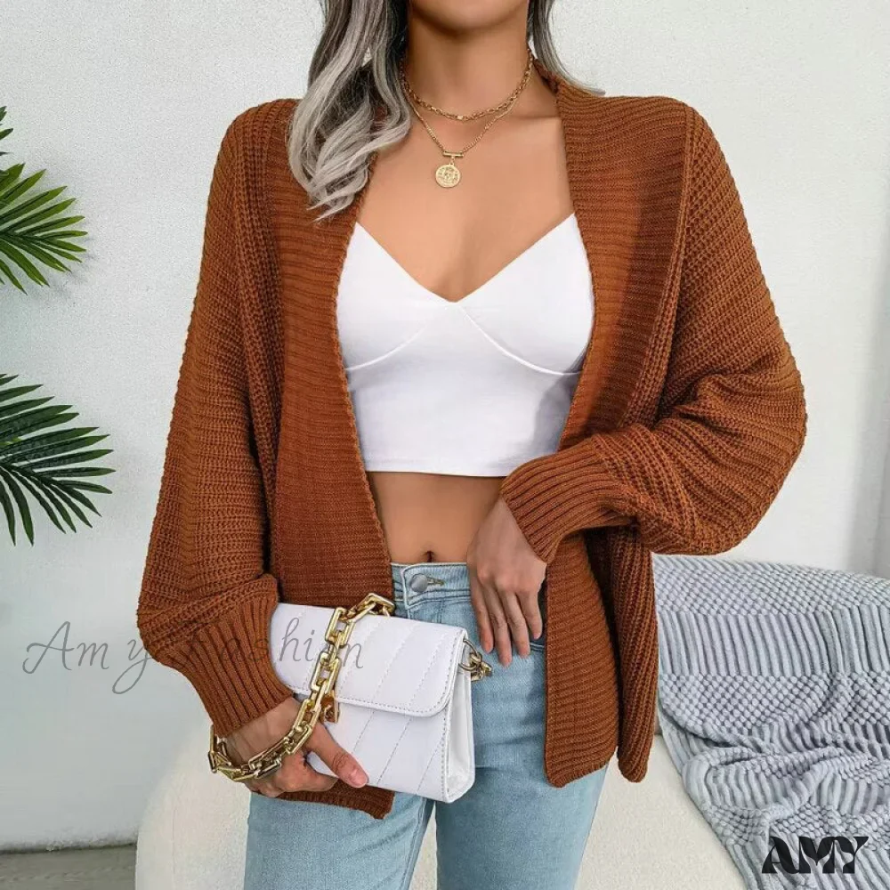 Amy Fashion - Women Autumn Knit Loose Cardigan - Image 10