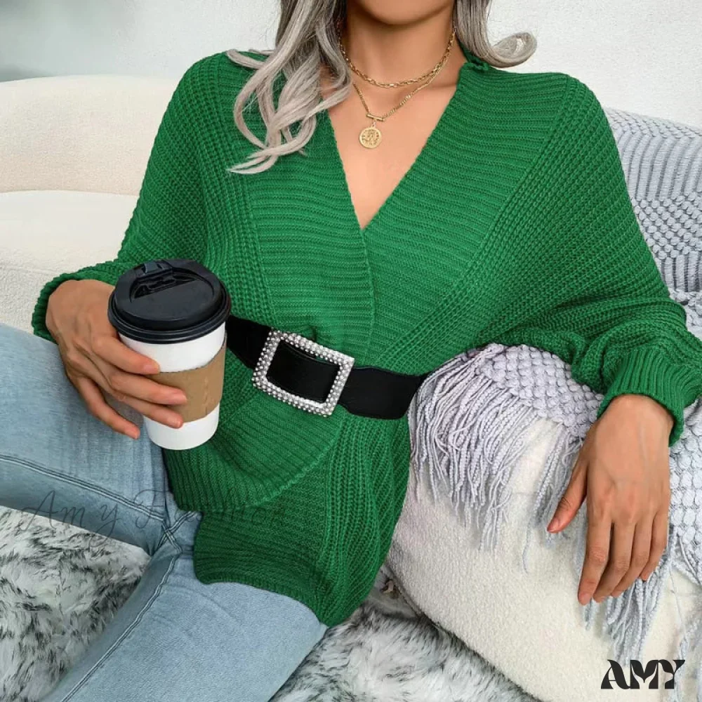 Amy Fashion - Women Autumn Knit Loose Cardigan - Image 7