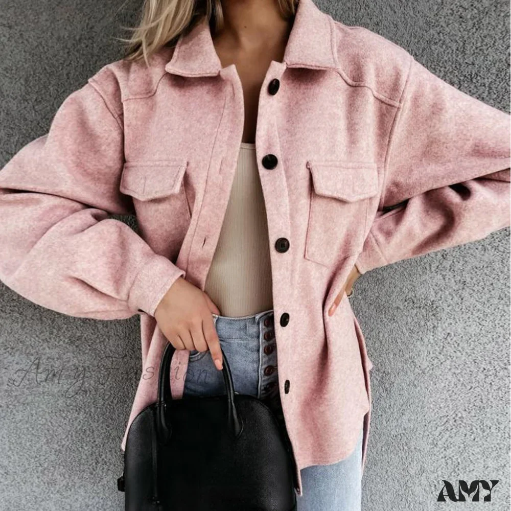 Amy Fashion - Casual Lapel With Belt Mid Long Coat - Image 3