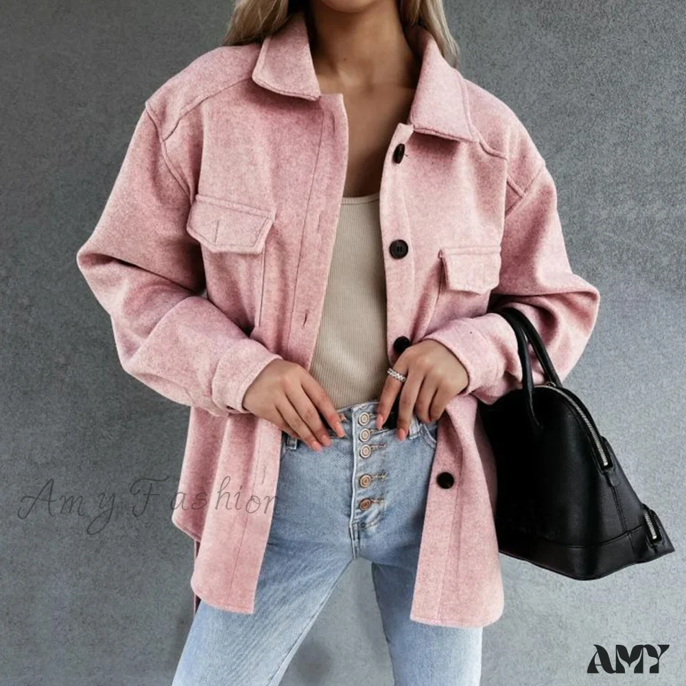 Amy Fashion - Casual Lapel With Belt Mid Long Coat - Image 4