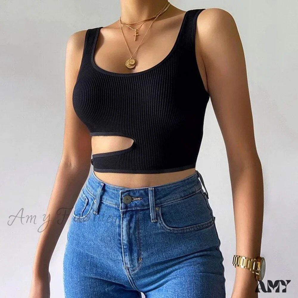 Amy Fashion - Leopard Sports Bra Tank Vest Lace Up Backless Crop Top - Image 8