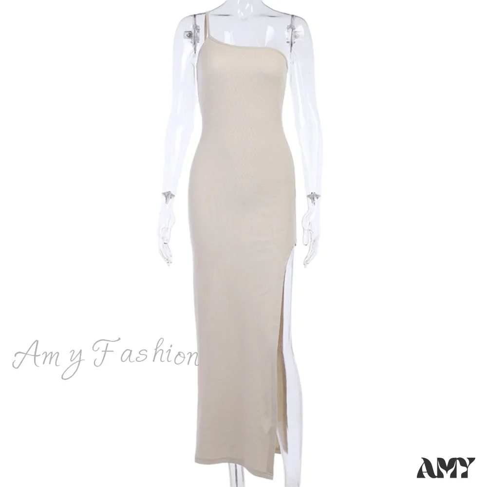 Amy Fashion - High Split Knitted Long Dress - Image 5