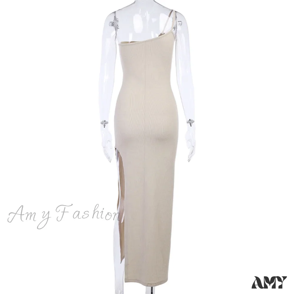 Amy Fashion - High Split Knitted Long Dress - Image 6