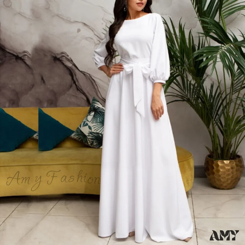 Amy Fashion - Lantern Sleeve Elegant Bandage Dress - Image 10