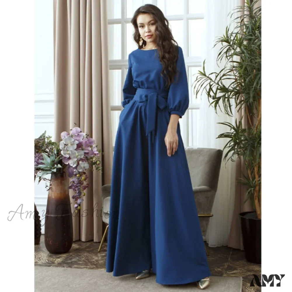 Amy Fashion - Lantern Sleeve Elegant Bandage Dress - Image 3
