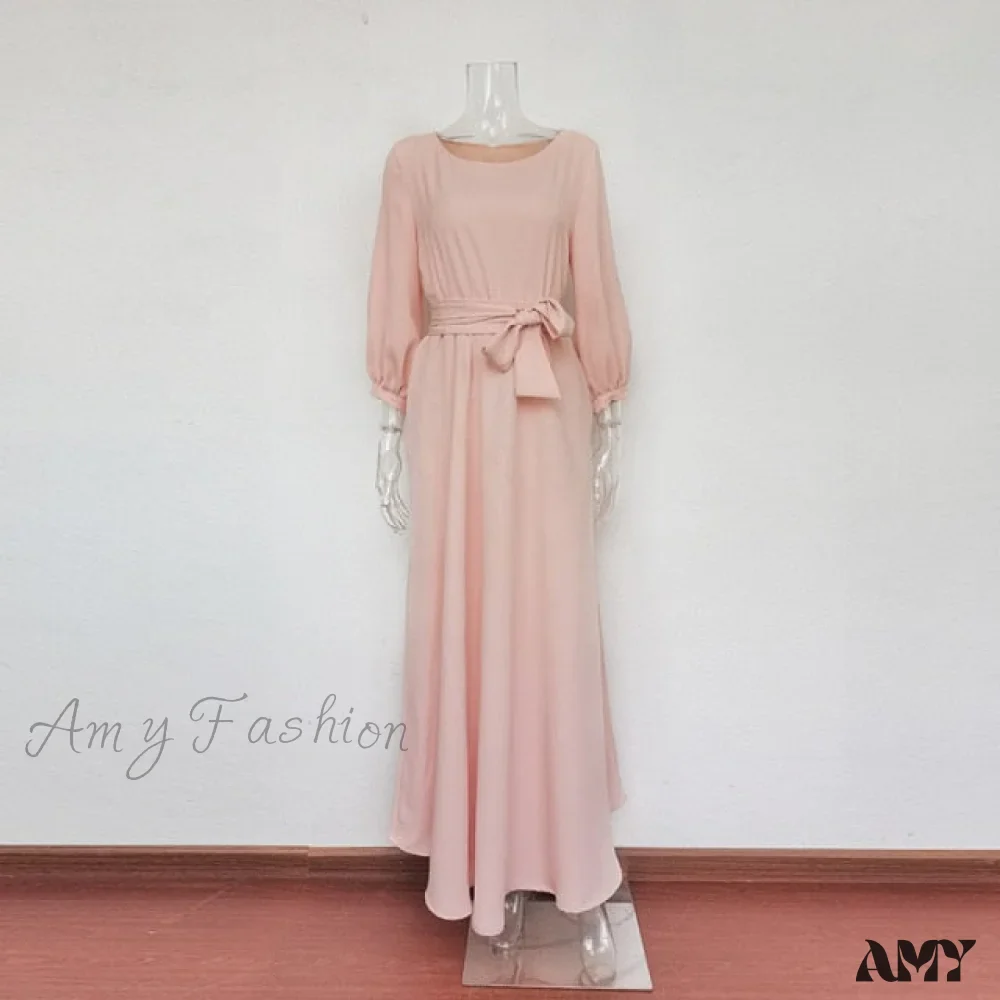 Amy Fashion - Lantern Sleeve Elegant Bandage Dress - Image 5
