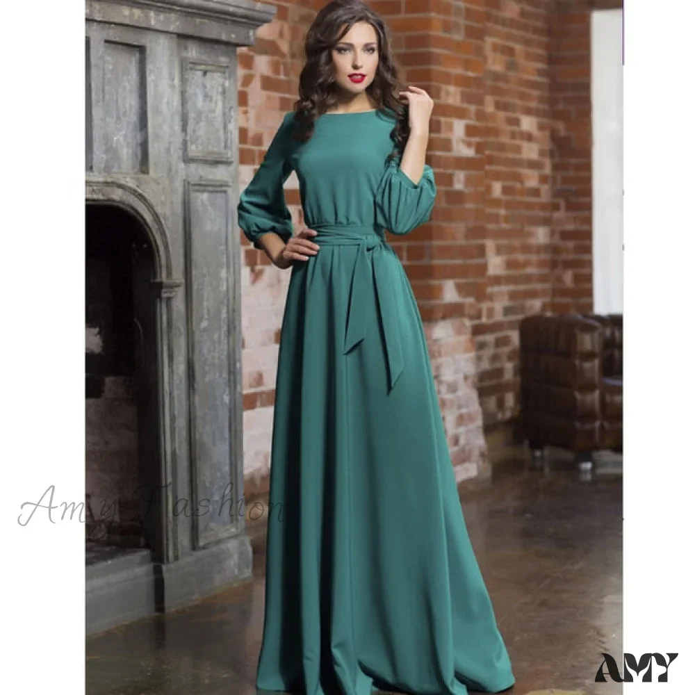 Amy Fashion - Lantern Sleeve Elegant Bandage Dress - Image 8