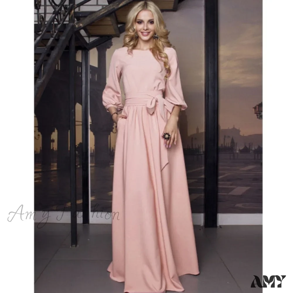 Amy Fashion - Lantern Sleeve Elegant Bandage Dress - Image 9