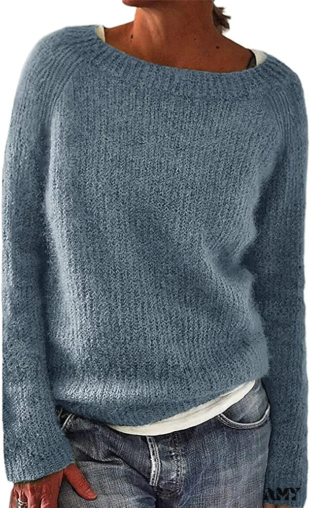 Amy Fashion - Women Winter Loose Casual Pullover Knit Sweater - Image 10