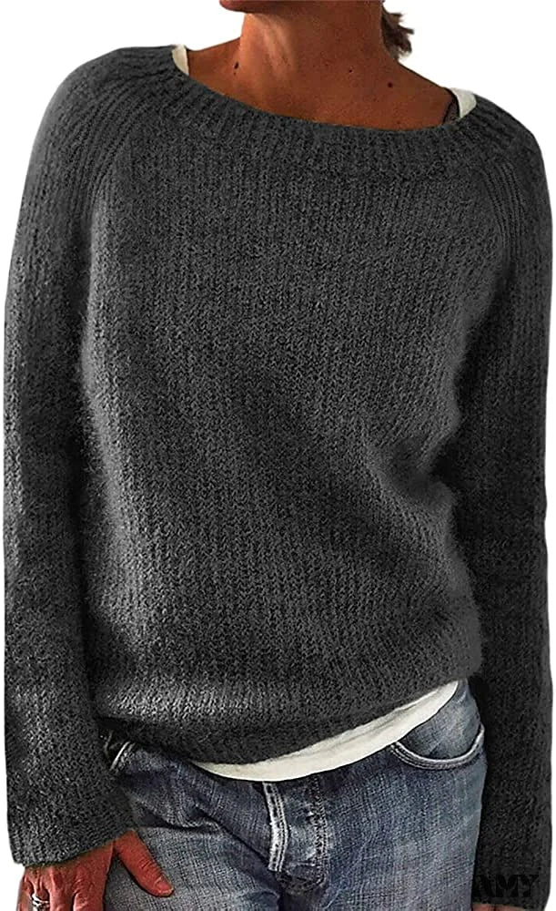Amy Fashion - Women Winter Loose Casual Pullover Knit Sweater - Image 12