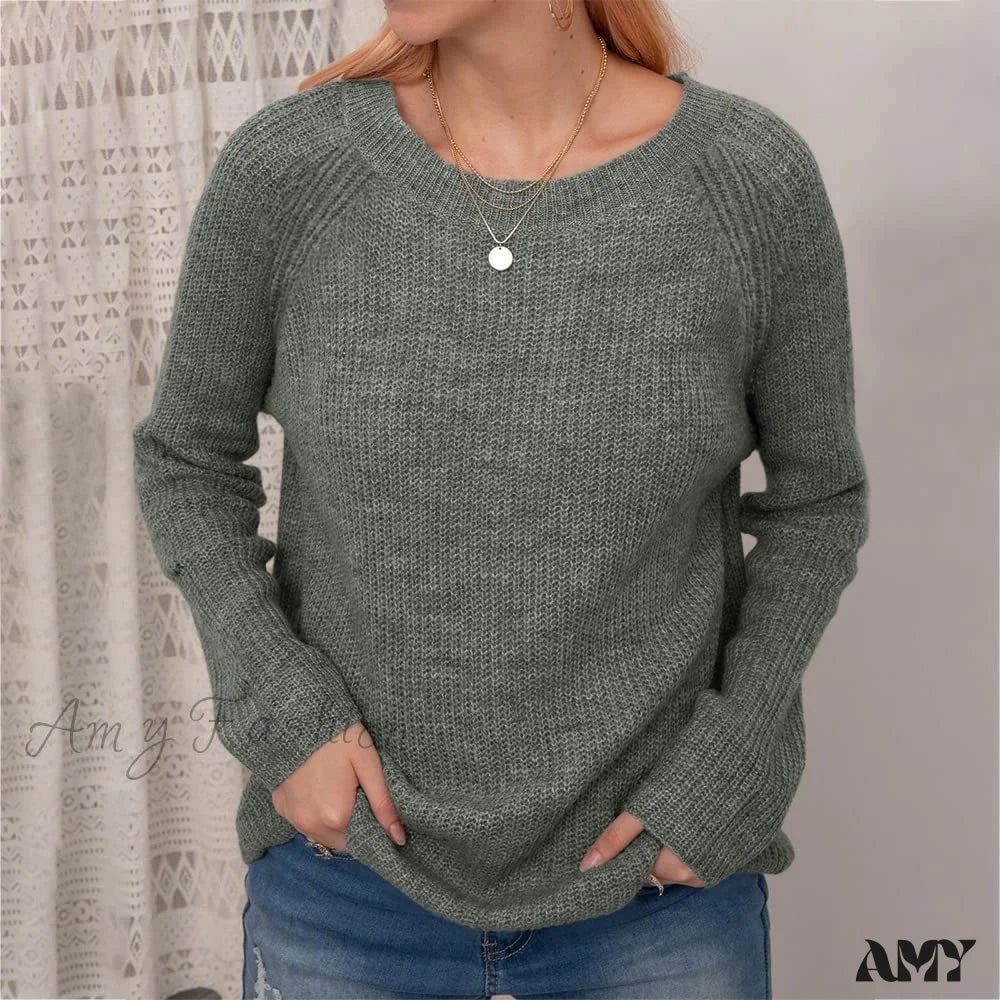 Amy Fashion - Women Winter Loose Casual Pullover Knit Sweater - Image 5
