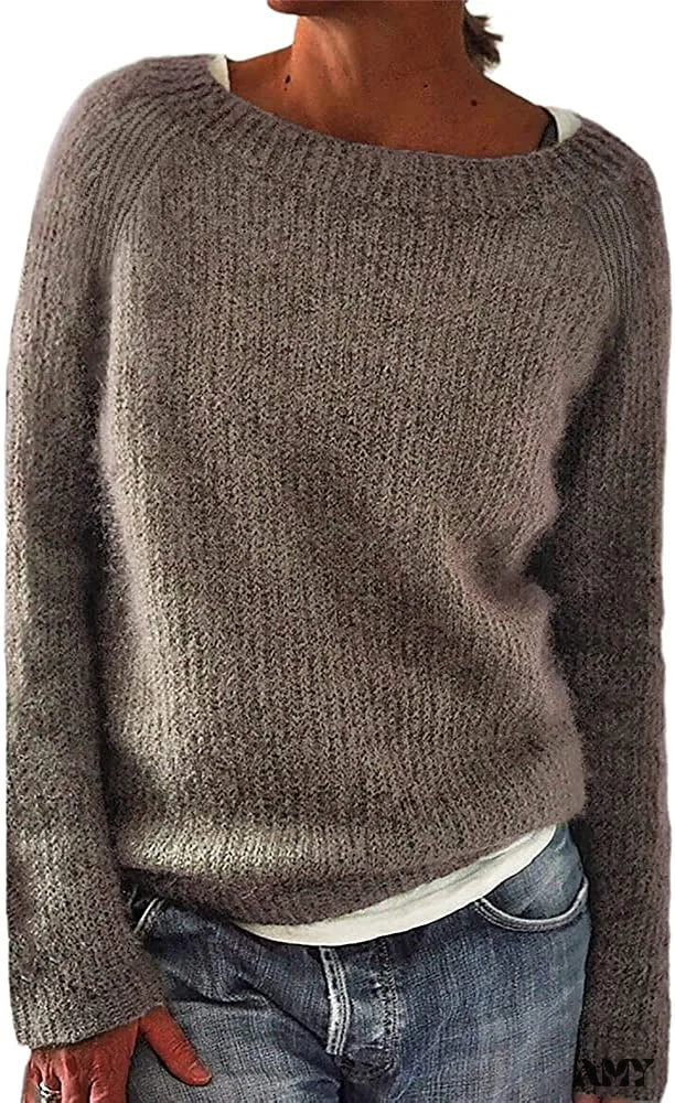 Amy Fashion - Women Winter Loose Casual Pullover Knit Sweater - Image 8