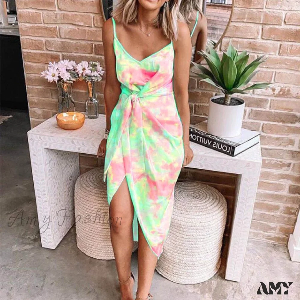 Amy Fashion - Sleeveless Sexy V-Neck Backless Party Dress - Image 3