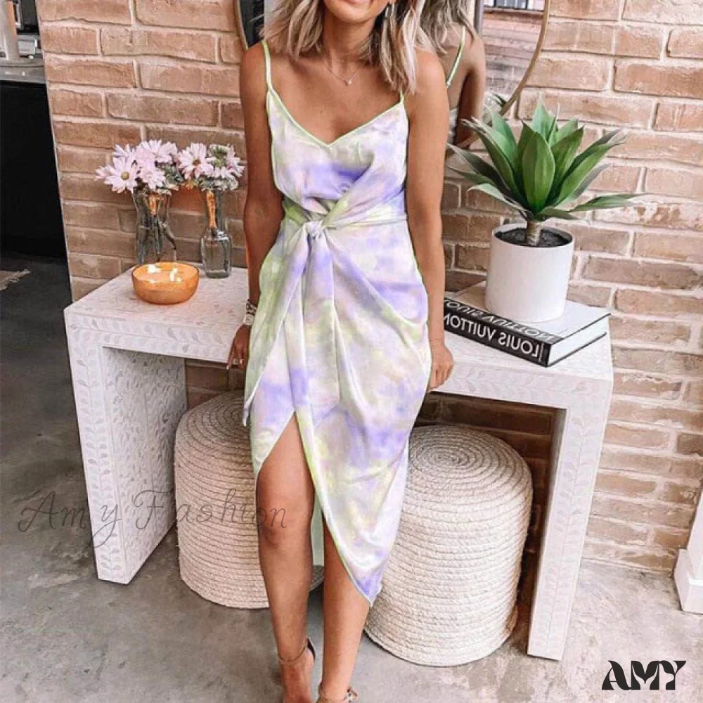 Amy Fashion - Sleeveless Sexy V-Neck Backless Party Dress - Image 5