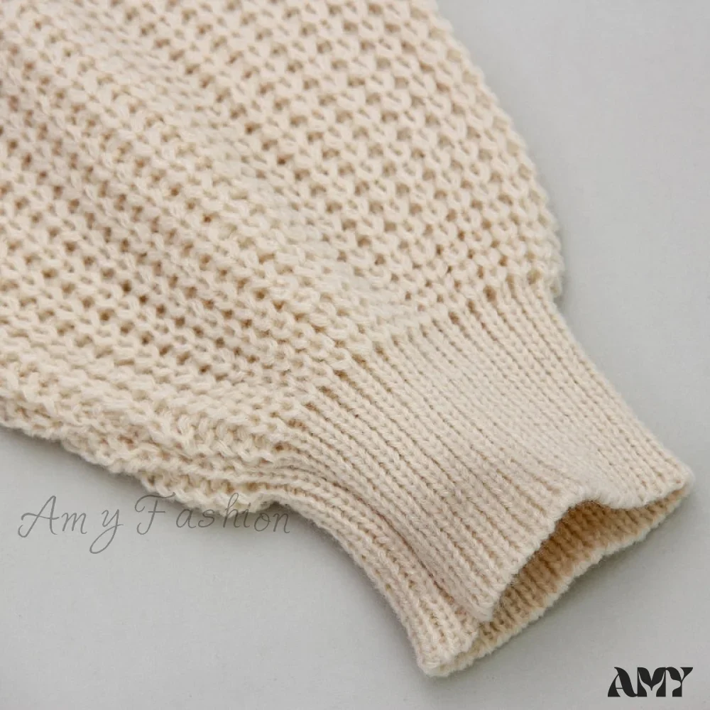 Amy Fashion - Casual Long Knitted Cardigan women V-Neck sweater - Image 4