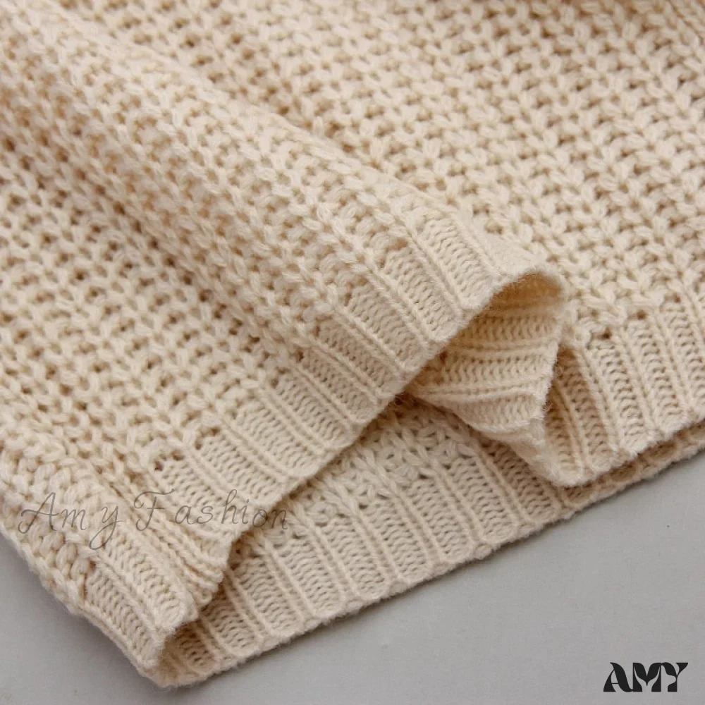 Amy Fashion - Casual Long Knitted Cardigan women V-Neck sweater - Image 5