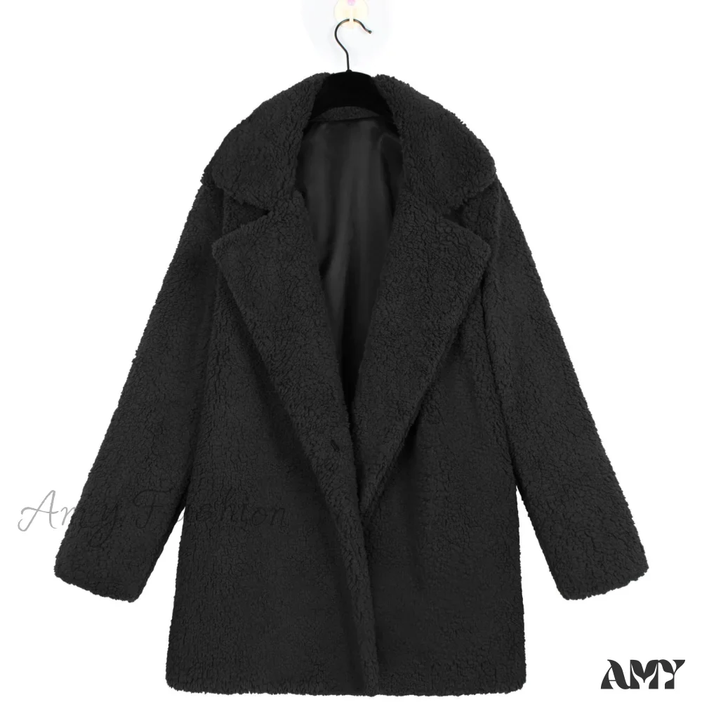 Amy Fashion - Soft Fur Fashion Plush Coat - Image 8