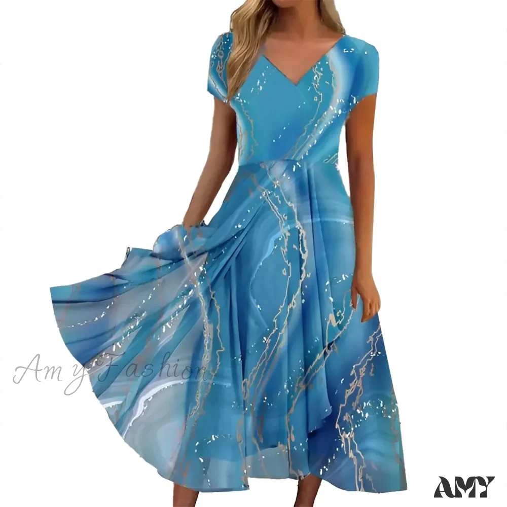 Women's Long Chiffon Stitching Lace Female Bridesmaids Elegant Maxi Pure Color Round Neck Long Vestidos Dress - Image 8