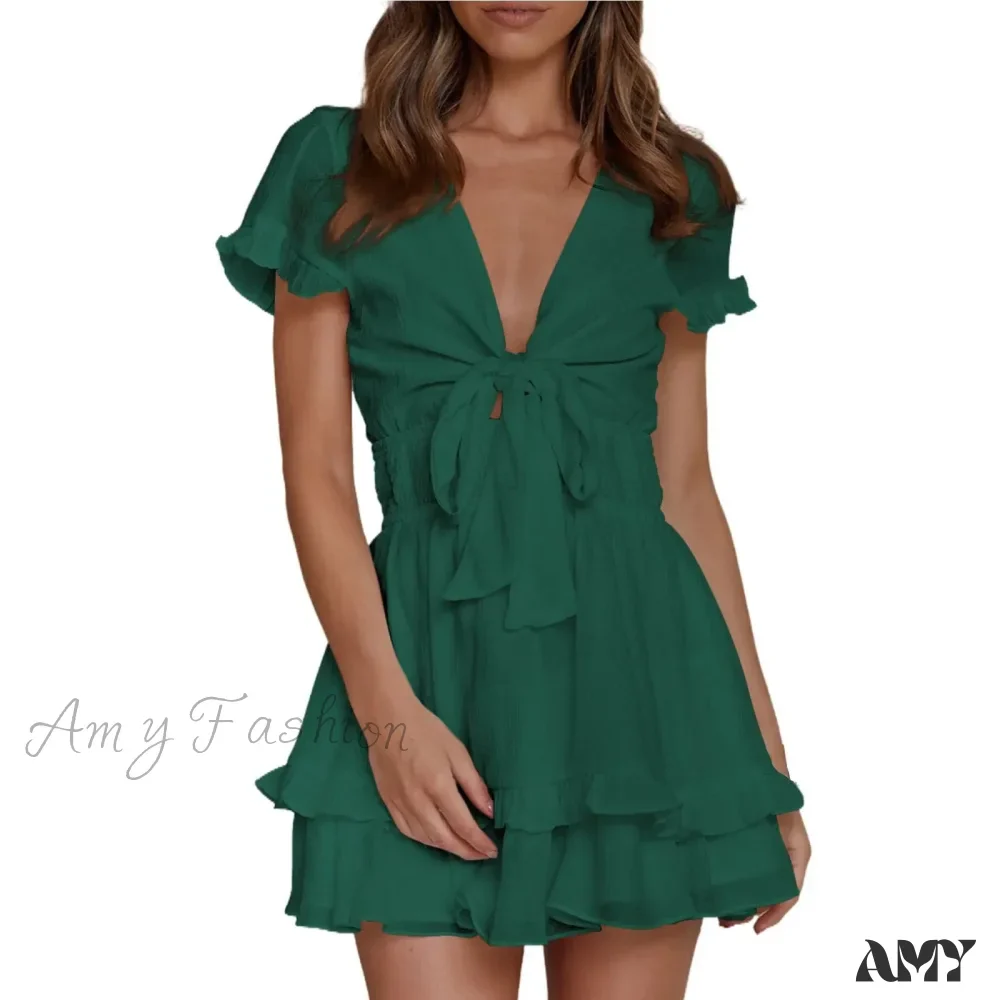 Women's Long Silk Like Tie Back 2 Piece Set Casual And Sexy Wear Fall Cotton Sleeve Pajamas Dress - Image 15