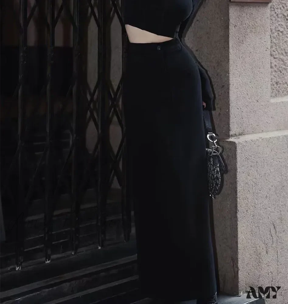 Wrap Hip High Waist New Workwear Office Lady Side Split Sheath Skirt - Image 4