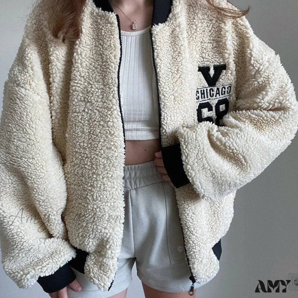 Amy Fashion - Y2k Green Print Fashion Baseball Jacket - Image 13