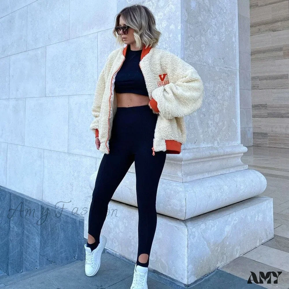 Amy Fashion - Y2k Green Print Fashion Baseball Jacket - Image 14